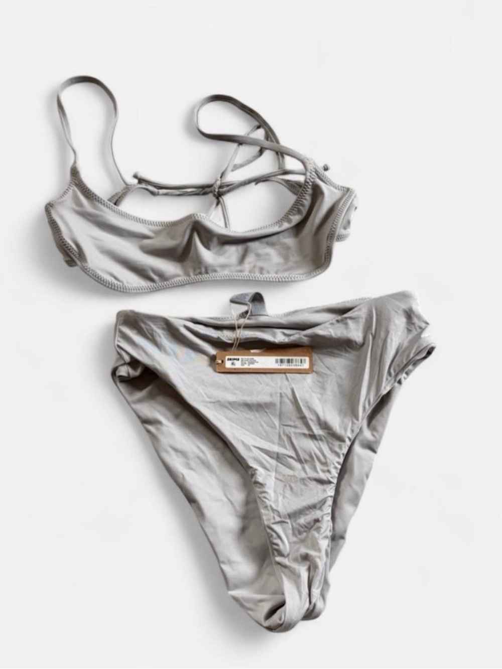 Gray Two-Piece Bikini Set - Light Gray